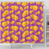 Cheese Pattern Print Bathroom Shower Curtain-grizzshop