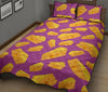 Cheese Pattern Print Bed Set Quilt-grizzshop