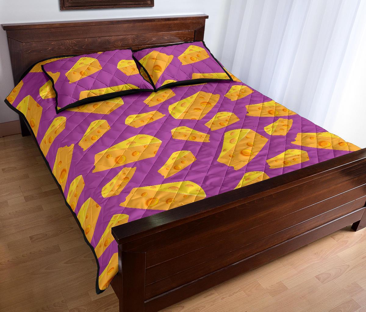 Cheese Pattern Print Bed Set Quilt-grizzshop