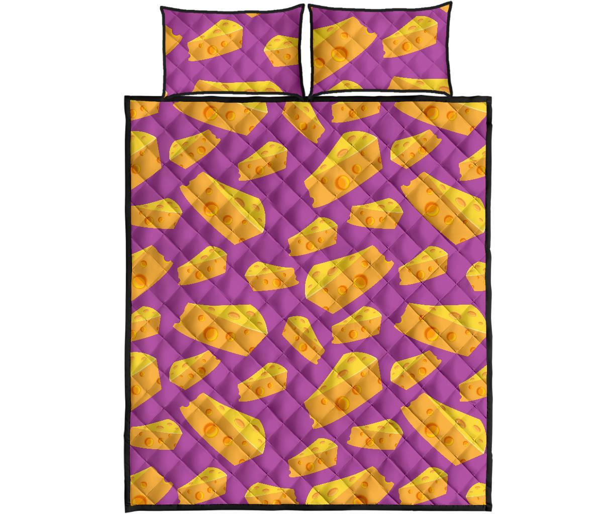 Cheese Pattern Print Bed Set Quilt-grizzshop