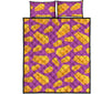 Cheese Pattern Print Bed Set Quilt-grizzshop