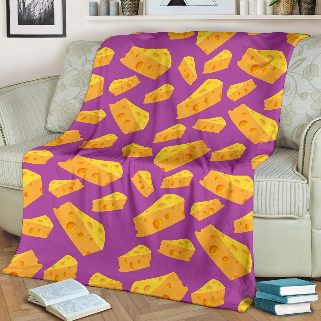 Cheese Pattern Print Blanket-grizzshop