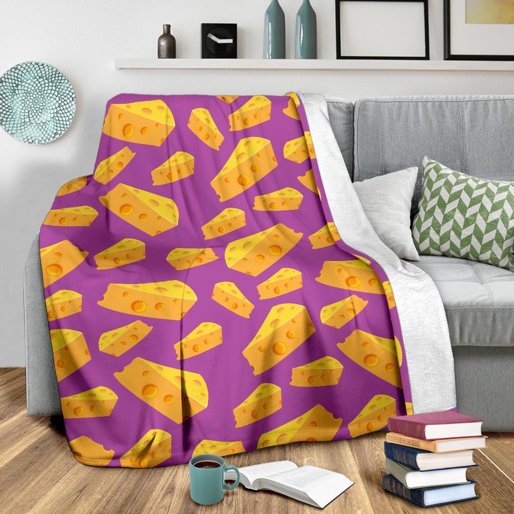 Cheese Pattern Print Blanket-grizzshop