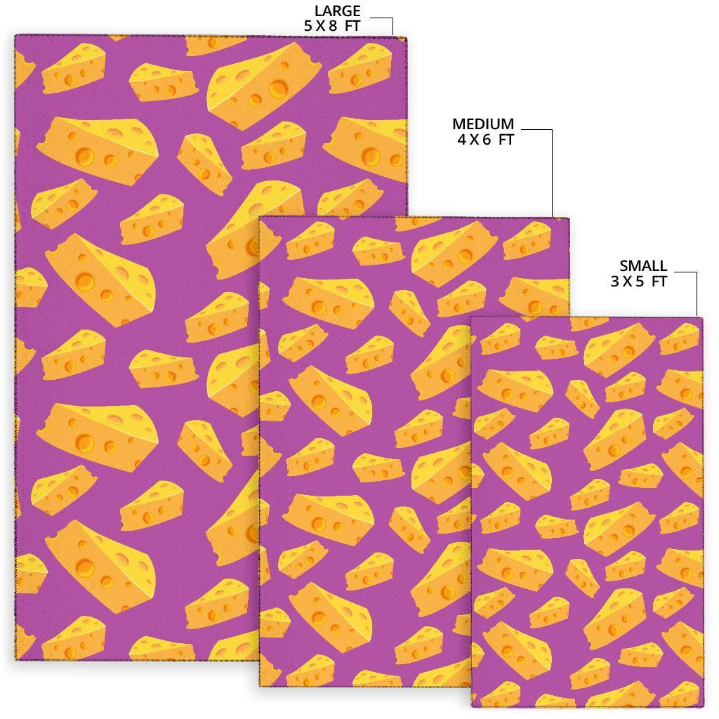 Cheese Pattern Print Floor Mat-grizzshop