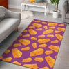 Cheese Pattern Print Floor Mat-grizzshop