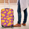 Cheese Pattern Print Luggage Cover Protector-grizzshop