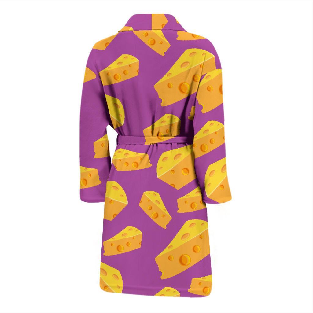 Cheese Pattern Print Men Long Robe-grizzshop