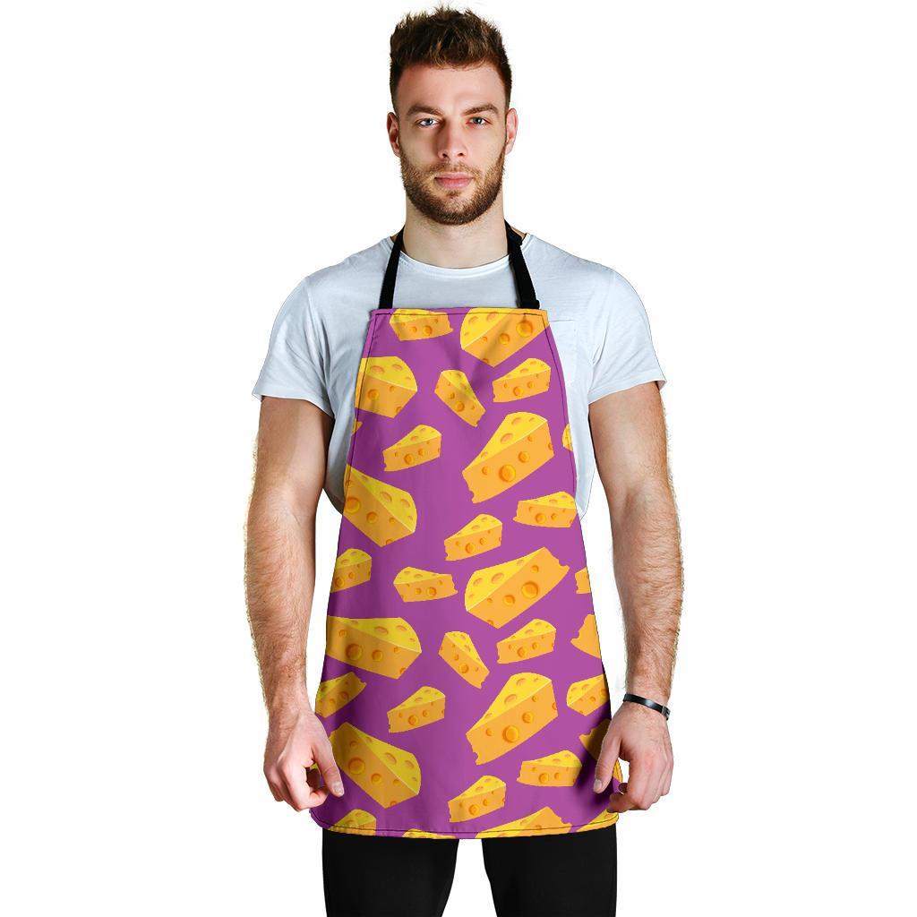 Cheese Pattern Print Men's Apron-grizzshop