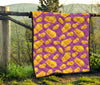 Cheese Pattern Print Quilt-grizzshop