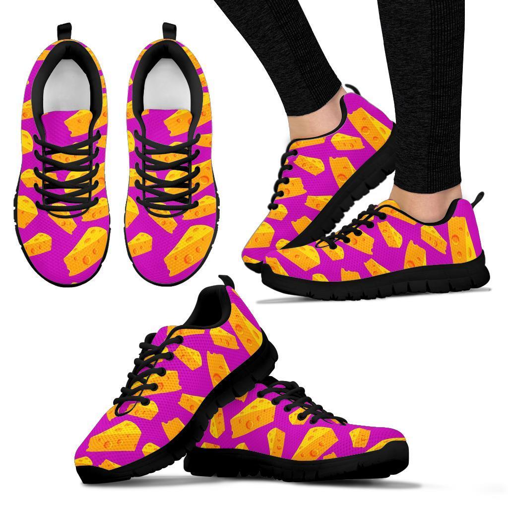 Cheese Pattern Print Sneaker Shoes For Men Women-grizzshop