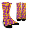 Cheese Pattern Print Unisex Crew Socks-grizzshop