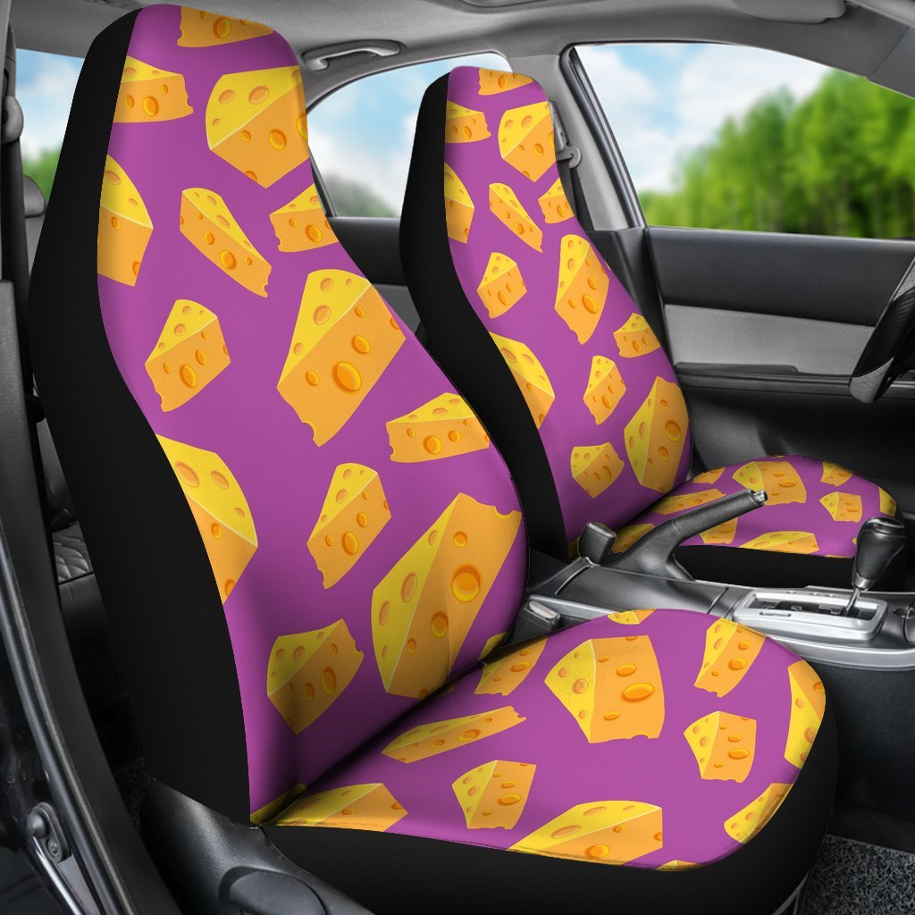 Cheese Pattern Print Universal Fit Car Seat Covers-grizzshop