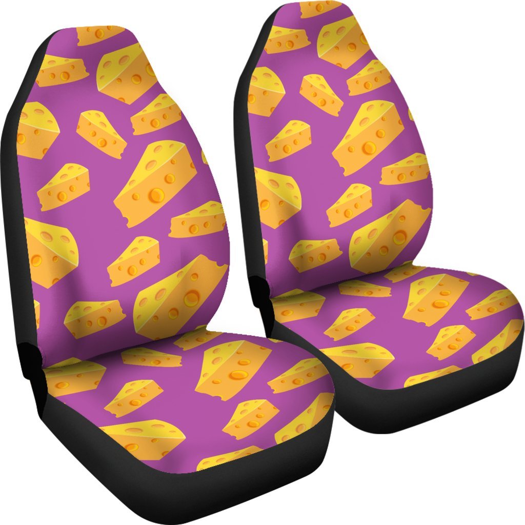 Cheese Pattern Print Universal Fit Car Seat Covers-grizzshop