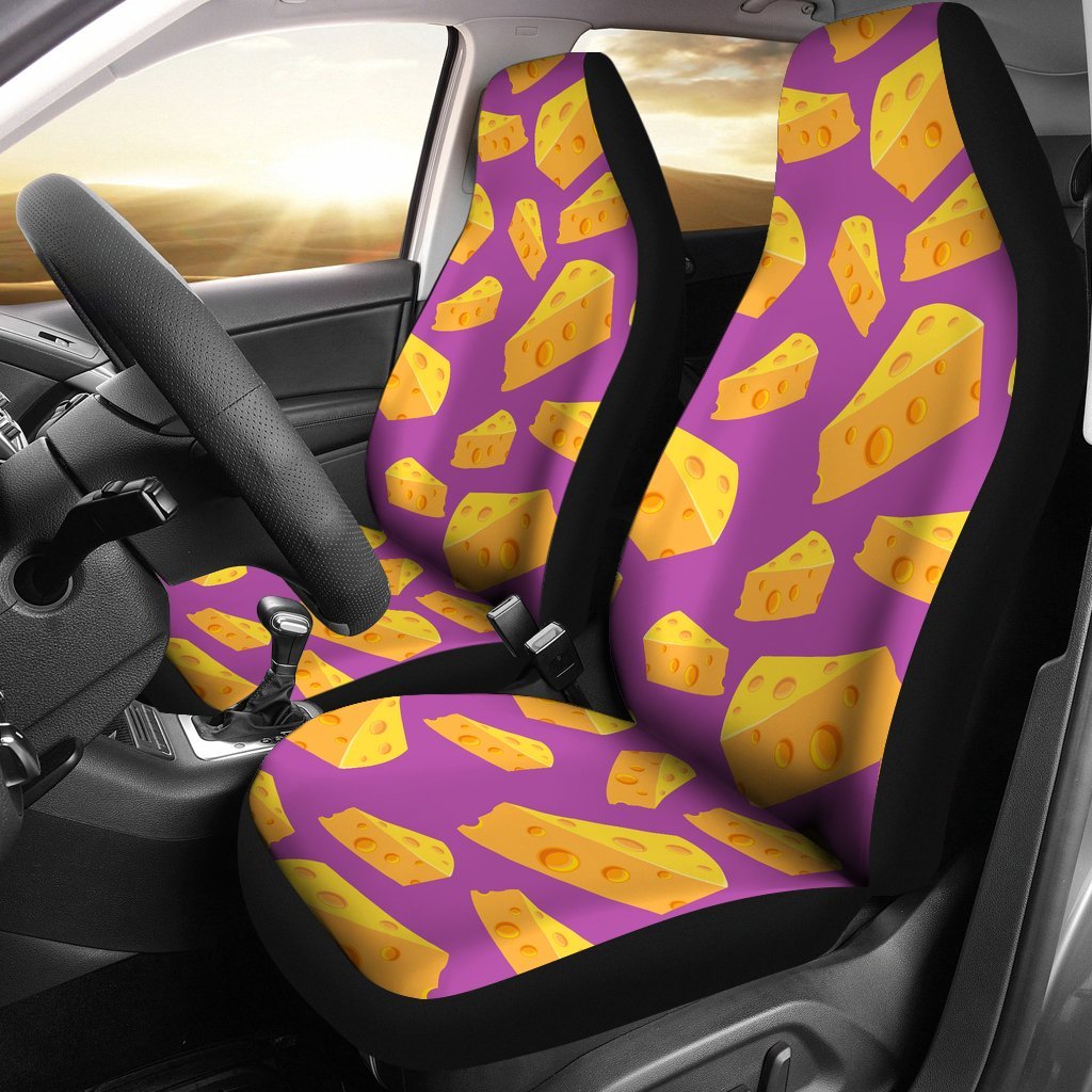 Cheese Pattern Print Universal Fit Car Seat Covers-grizzshop