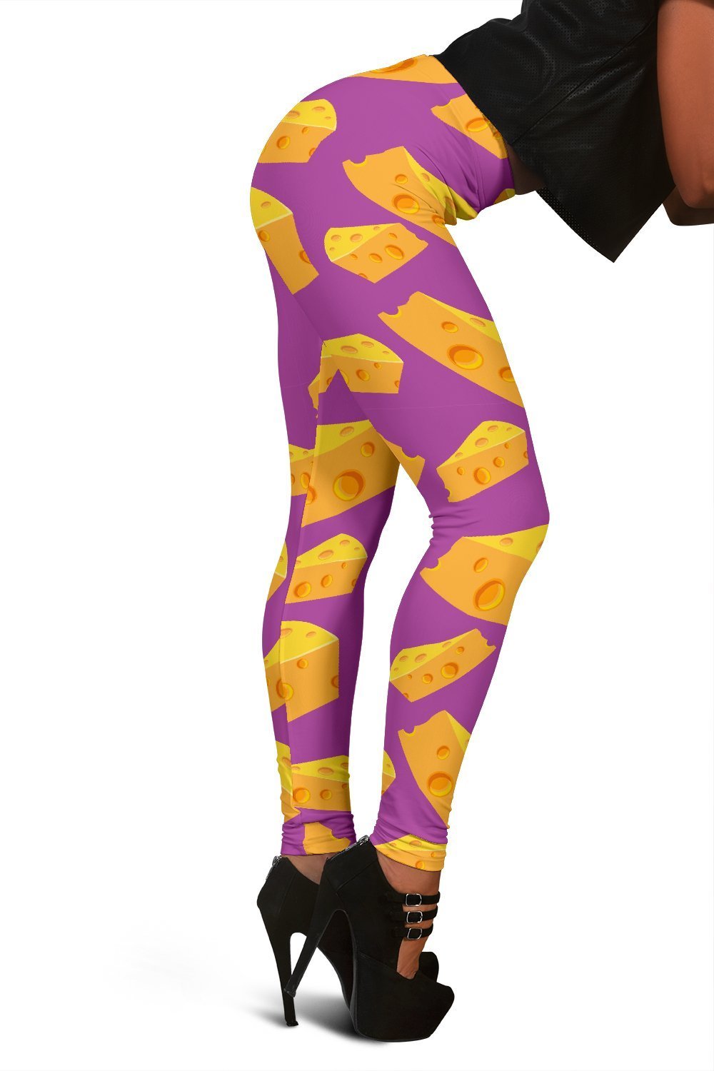 Cheese Pattern Print Women Leggings-grizzshop
