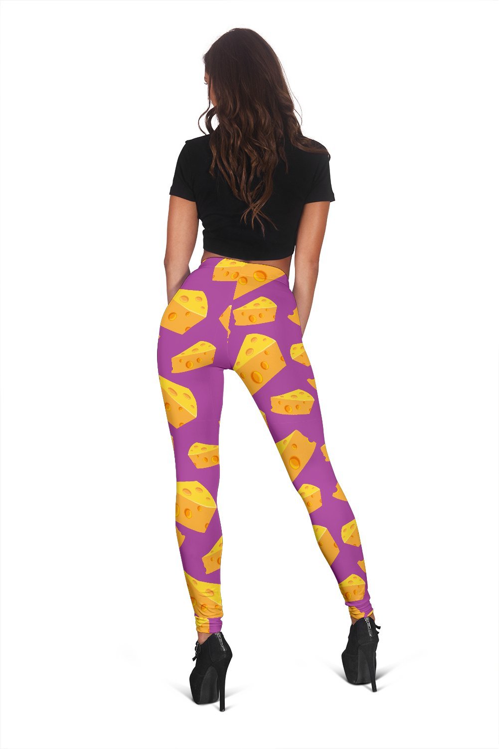 Cheese Pattern Print Women Leggings-grizzshop