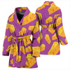 Cheese Pattern Print Women Long Robe-grizzshop