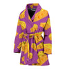 Cheese Pattern Print Women Long Robe-grizzshop