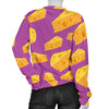 Cheese Pattern Print Women's Sweatshirt-grizzshop