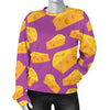 Cheese Pattern Print Women's Sweatshirt-grizzshop