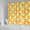 Cheese Print Pattern Bathroom Shower Curtain-grizzshop