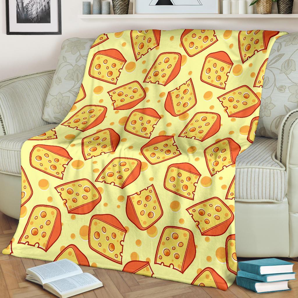 Cheese Print Pattern Blanket-grizzshop