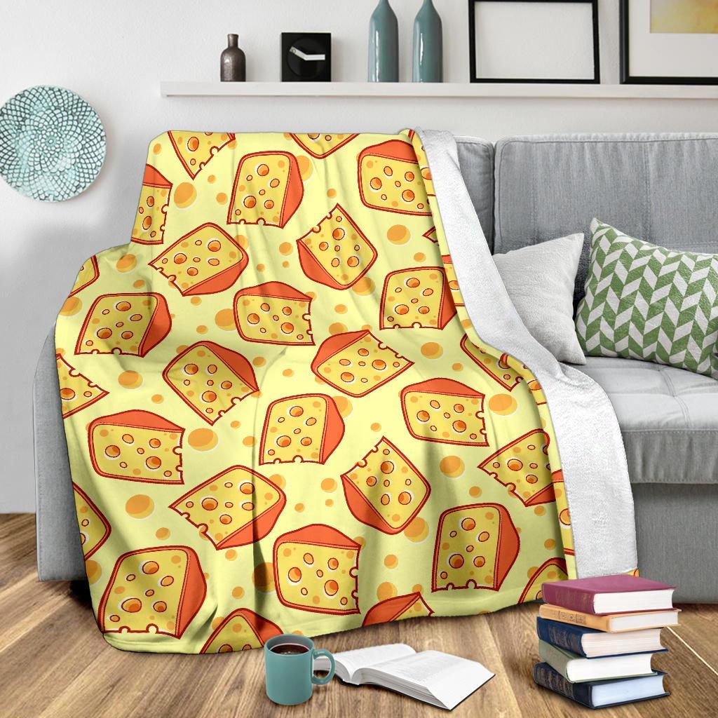 Cheese Print Pattern Blanket-grizzshop