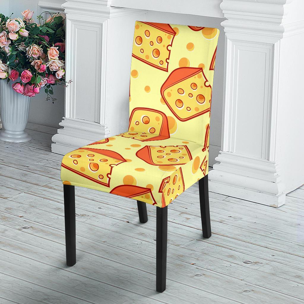 Cheese Print Pattern Chair Cover-grizzshop