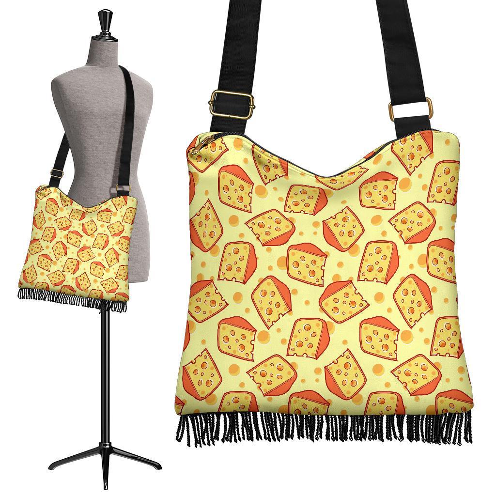 Cheese Print Pattern Crossbody bags-grizzshop