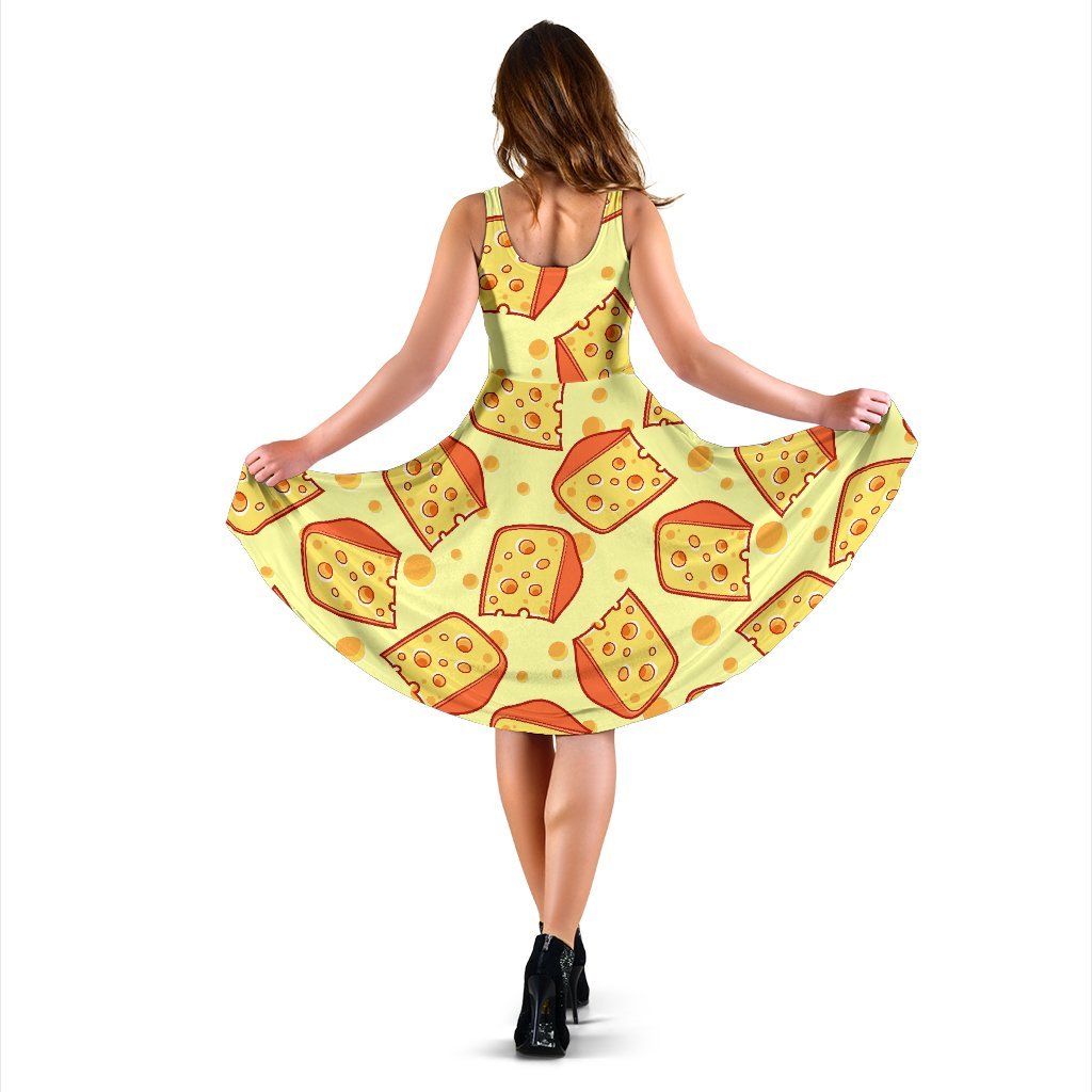 Cheese Print Pattern Dress-grizzshop