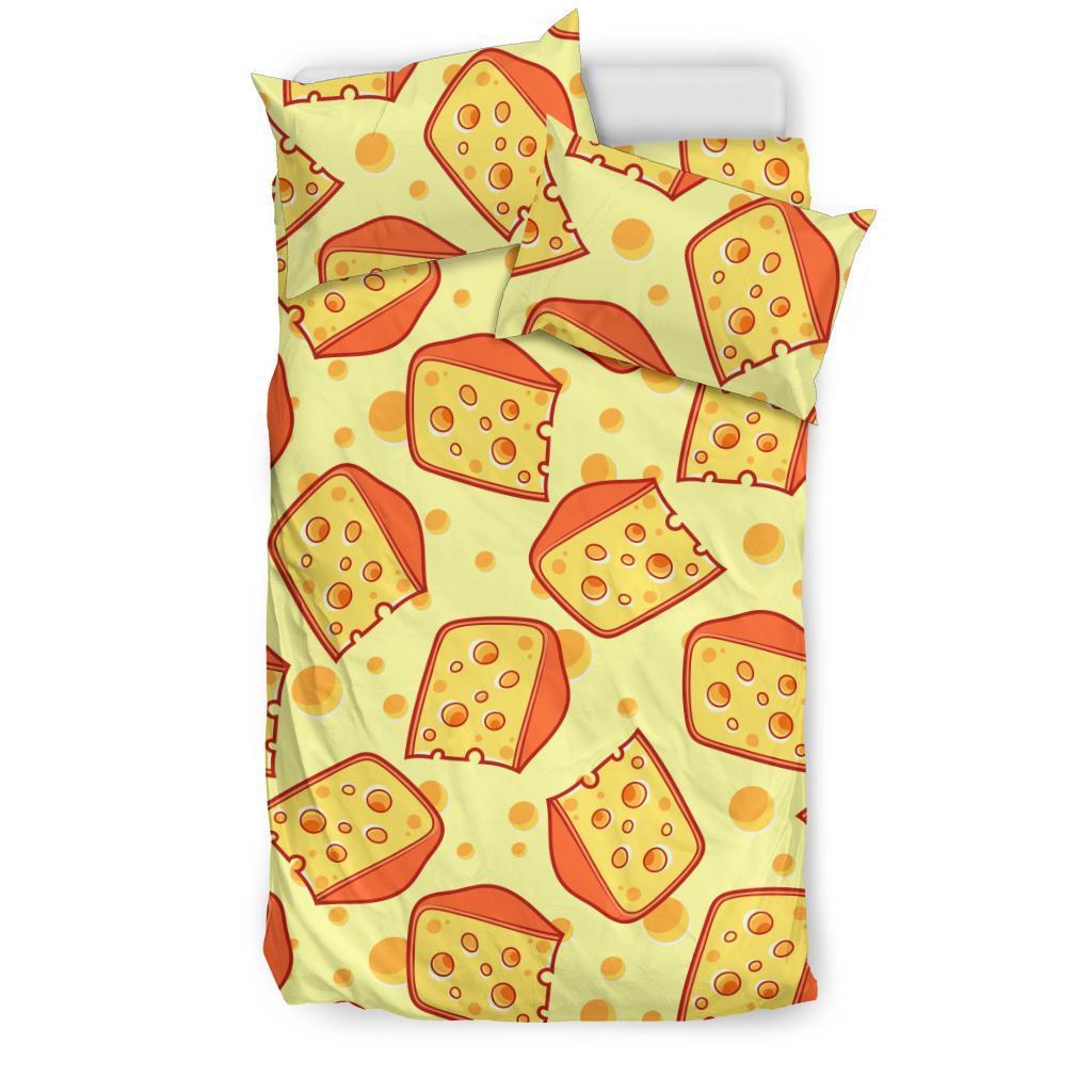 Cheese Print Pattern Duvet Cover Bedding Set-grizzshop