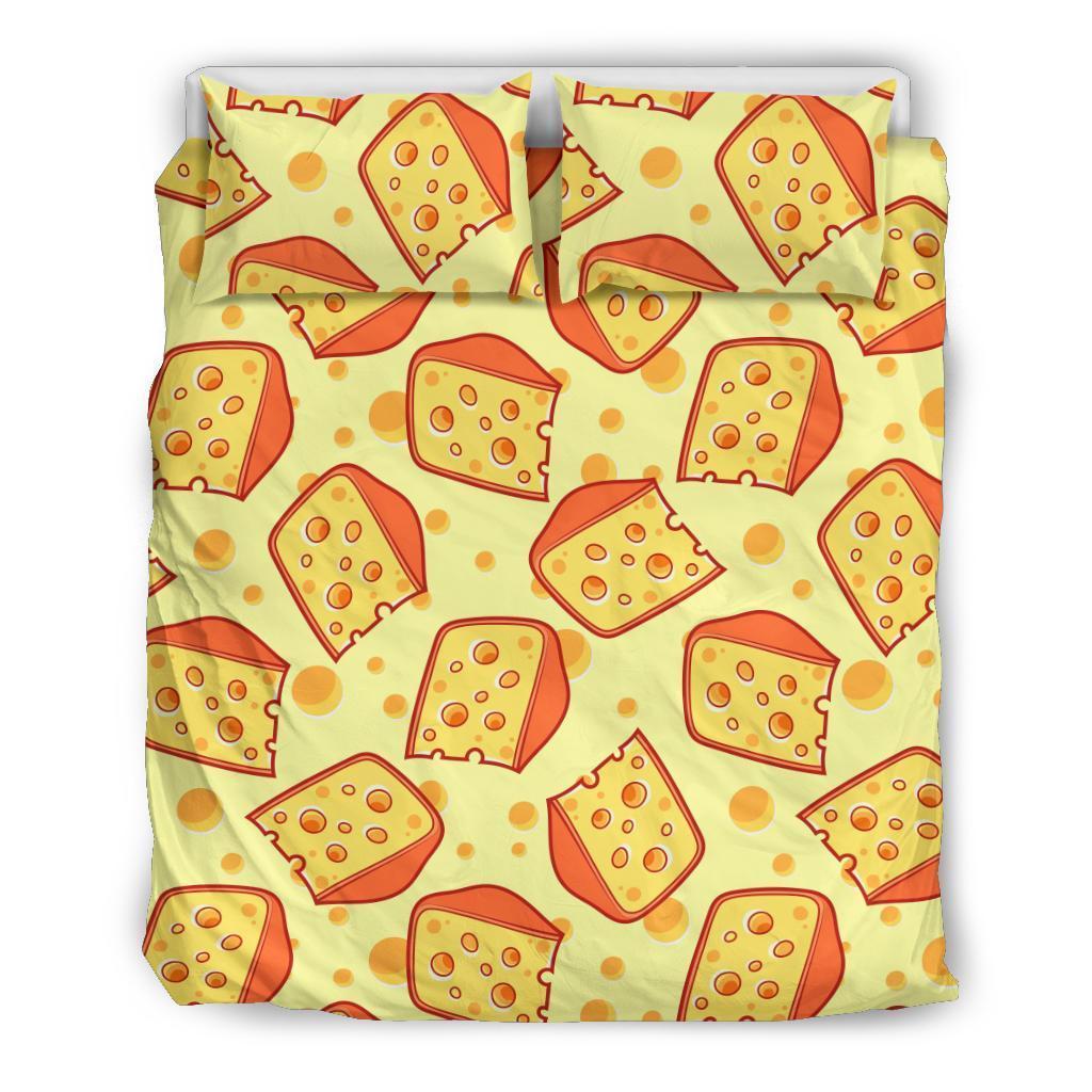 Cheese Print Pattern Duvet Cover Bedding Set-grizzshop