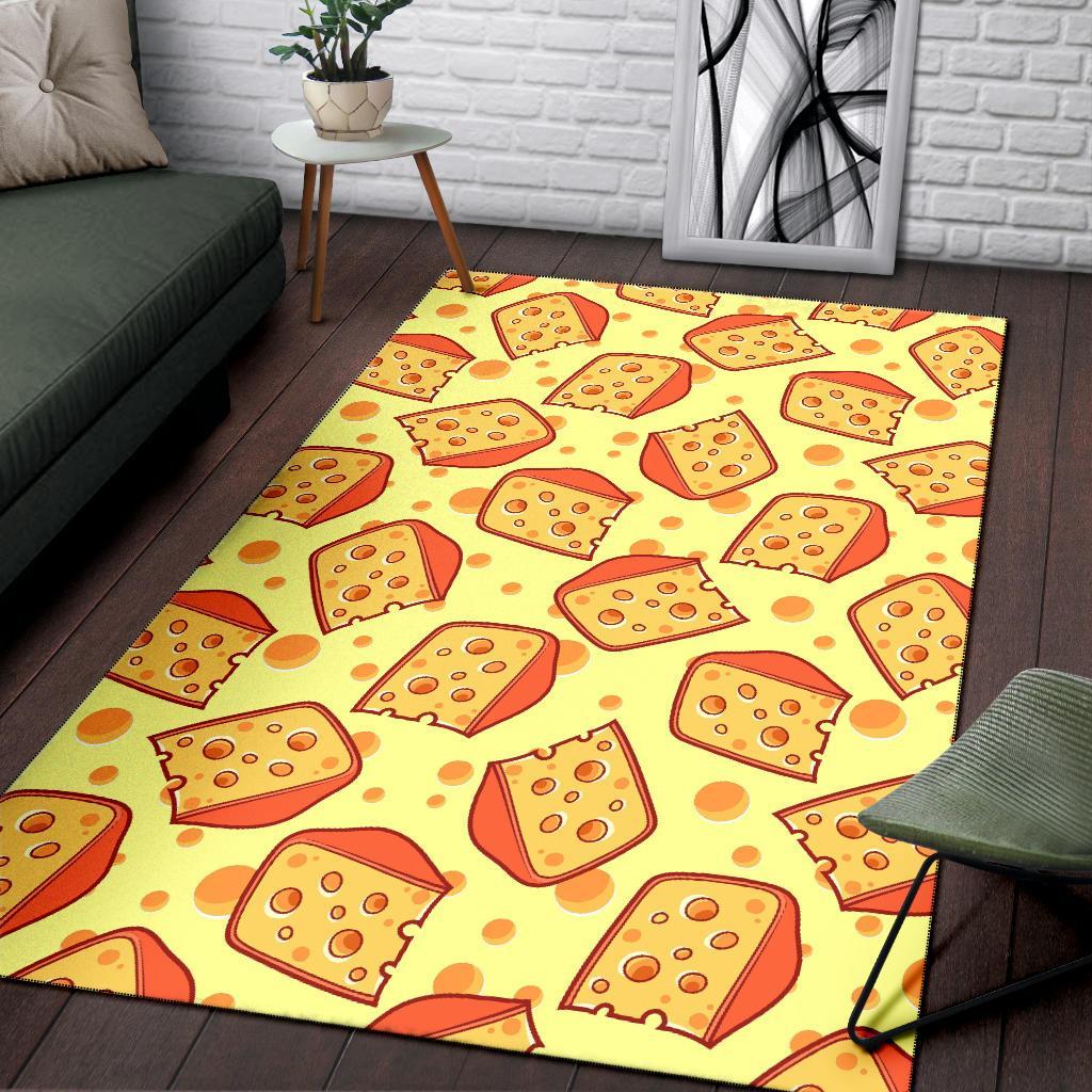 Cheese Print Pattern Floor Mat-grizzshop