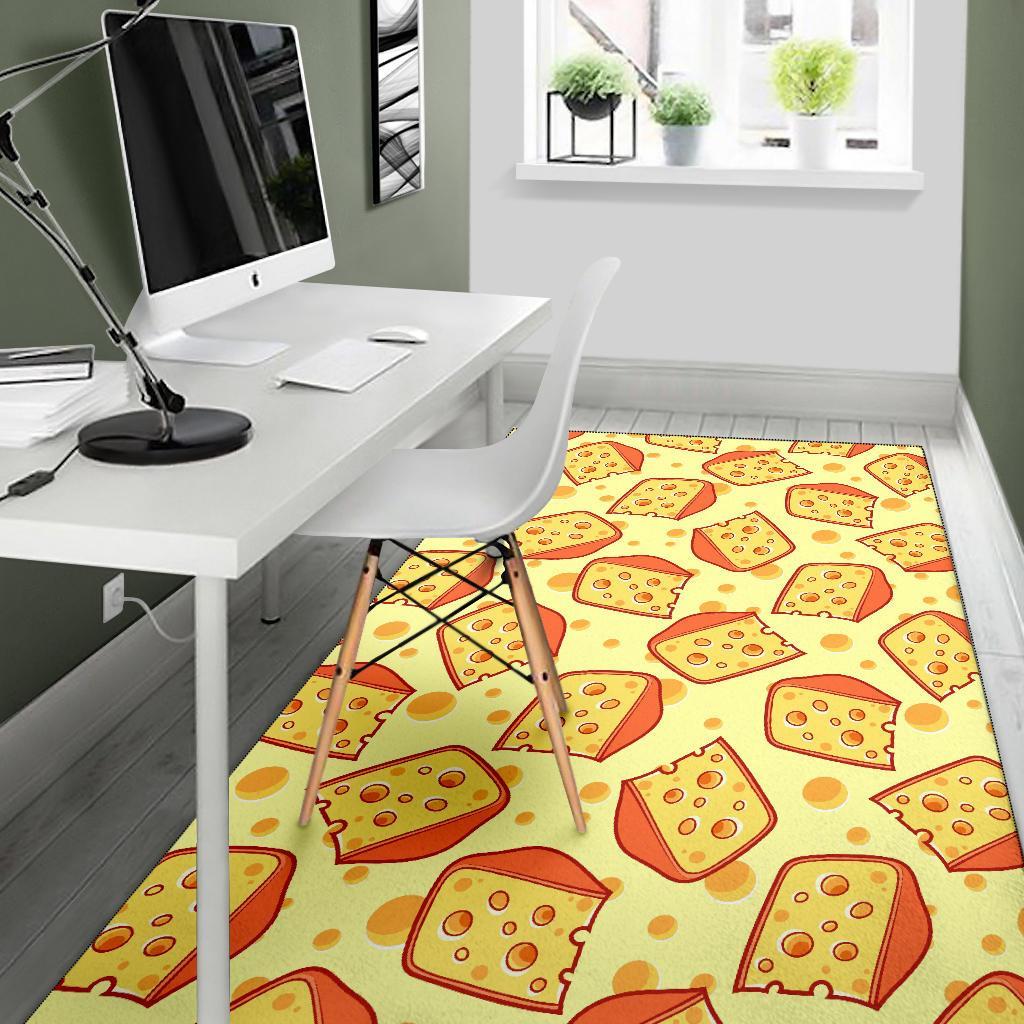 Cheese Print Pattern Floor Mat-grizzshop