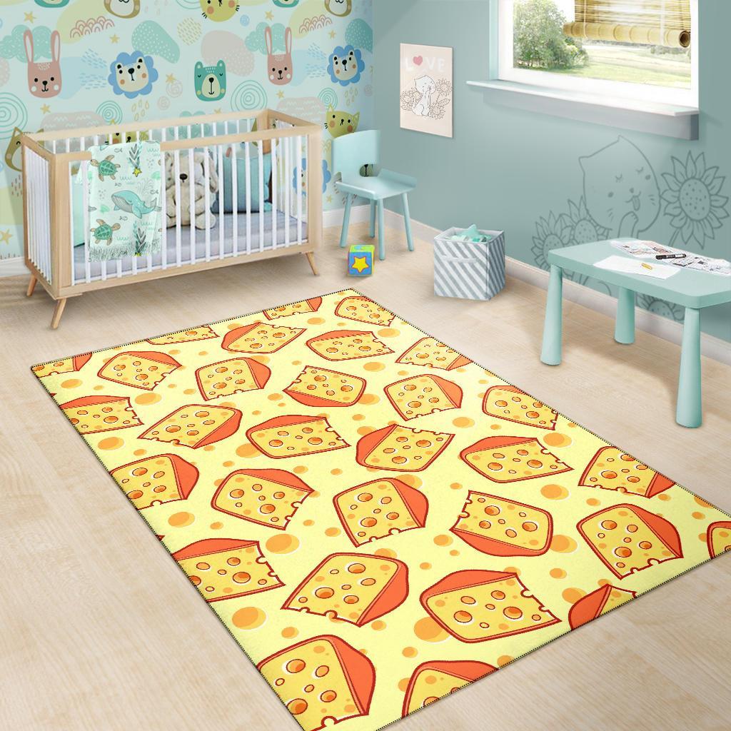 Cheese Print Pattern Floor Mat-grizzshop