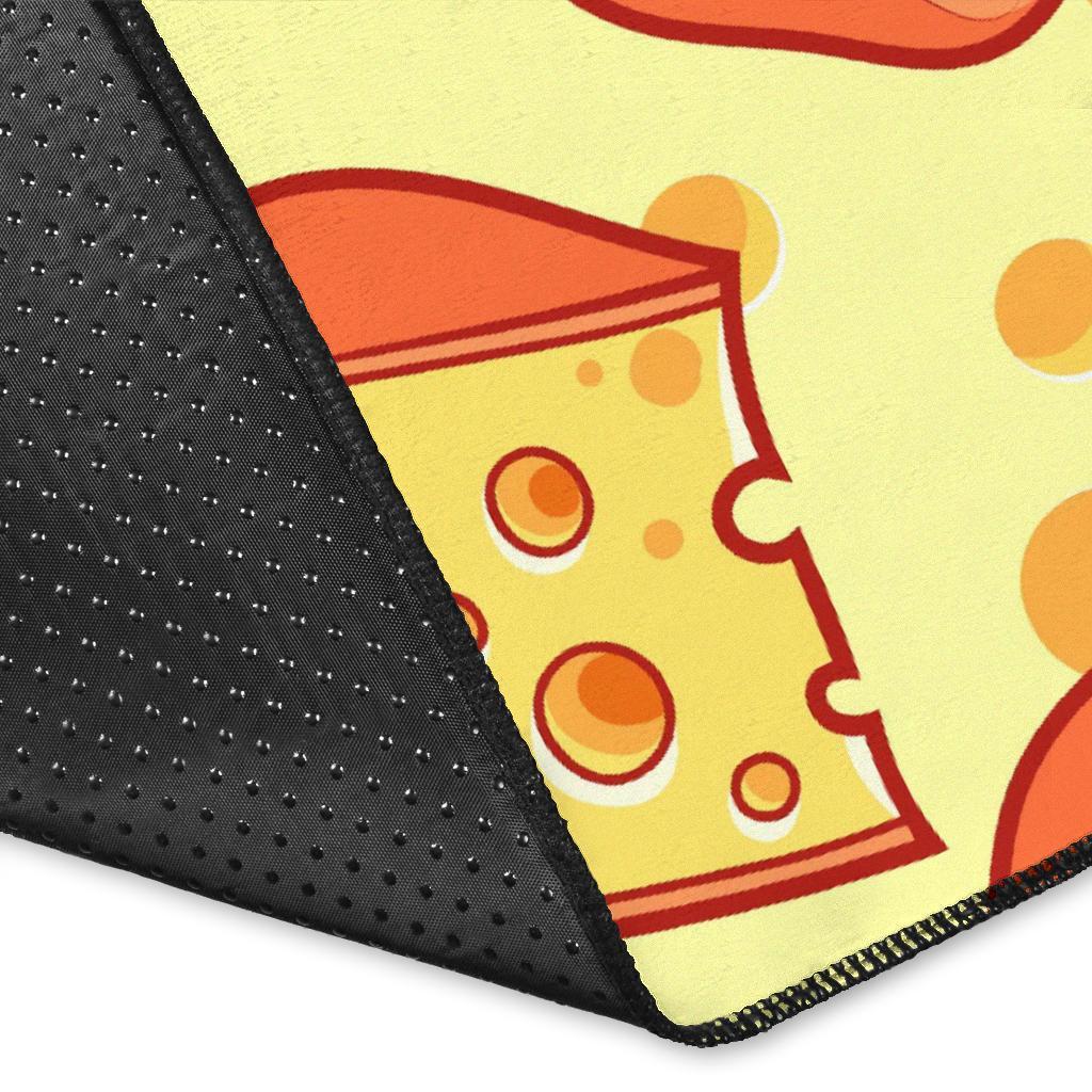 Cheese Print Pattern Floor Mat-grizzshop