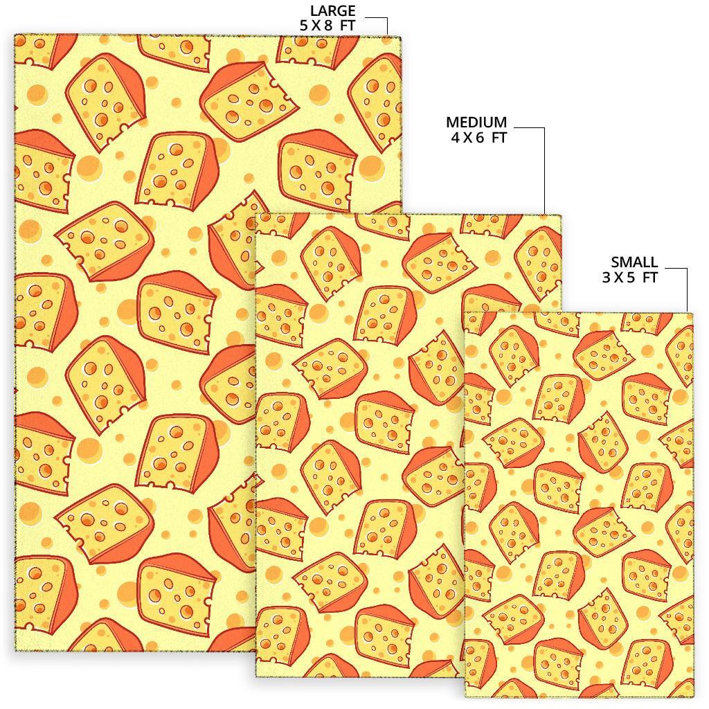 Cheese Print Pattern Floor Mat-grizzshop