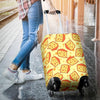 Cheese Print Pattern Luggage Cover Protector-grizzshop