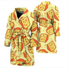 Cheese Print Pattern Men Long Robe-grizzshop