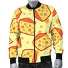 Cheese Print Pattern Men's Bomber Jacket-grizzshop