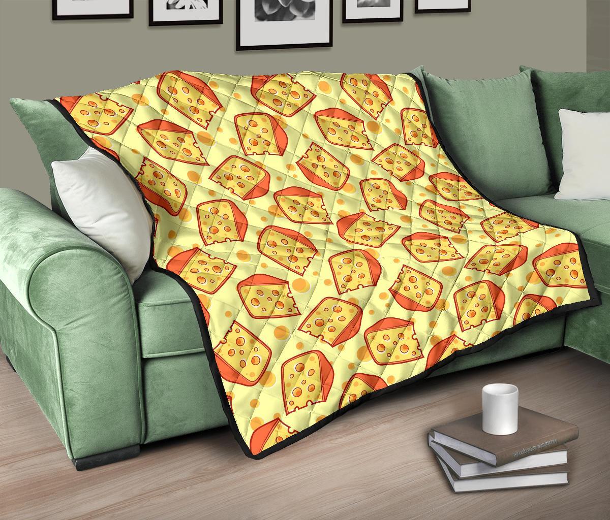 Cheese Print Pattern Quilt-grizzshop