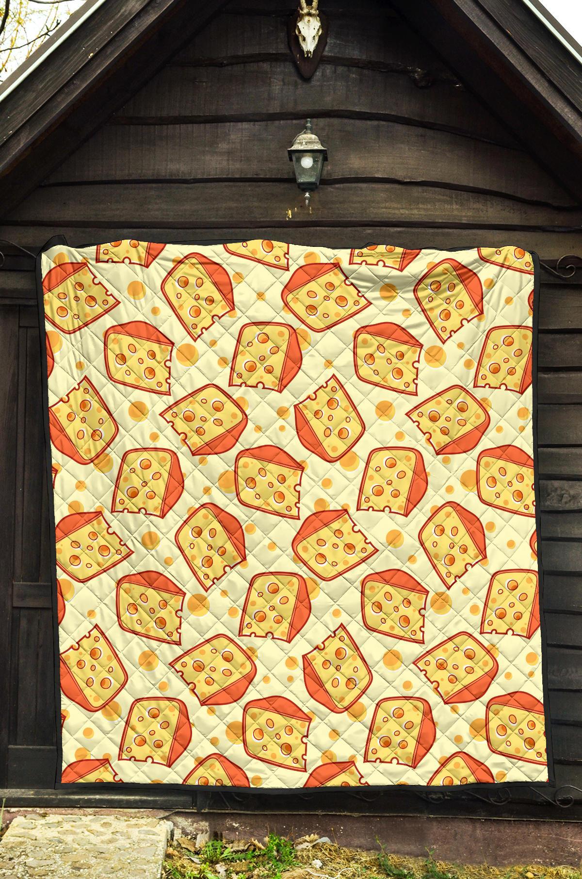 Cheese Print Pattern Quilt-grizzshop