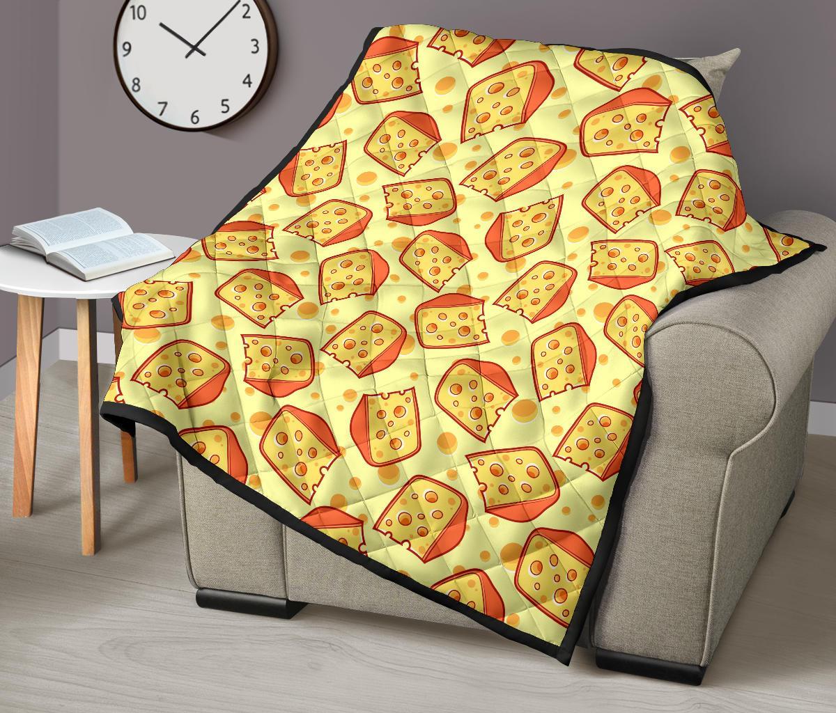 Cheese Print Pattern Quilt-grizzshop