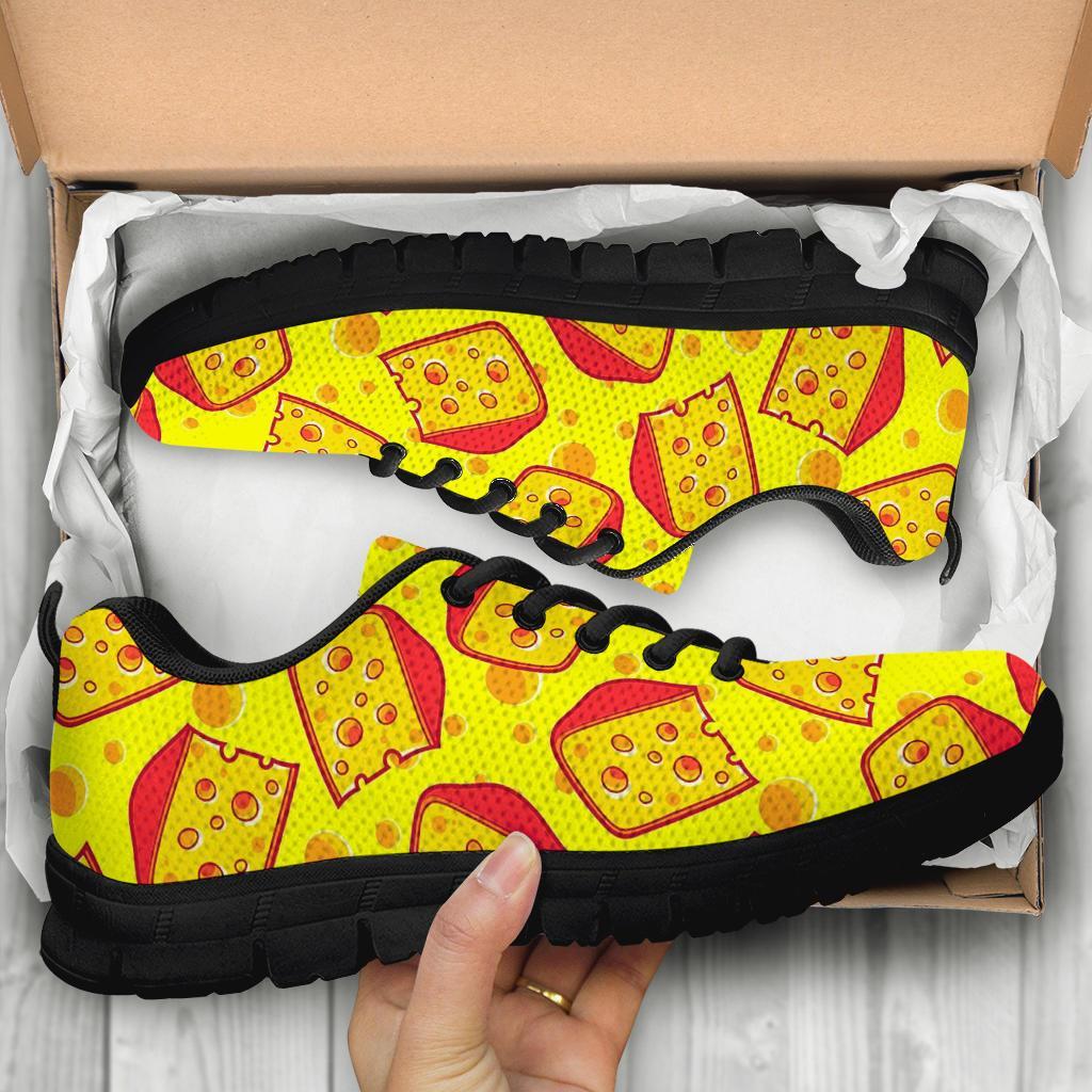 Cheese Print Pattern Sneaker Shoes For Men Women-grizzshop