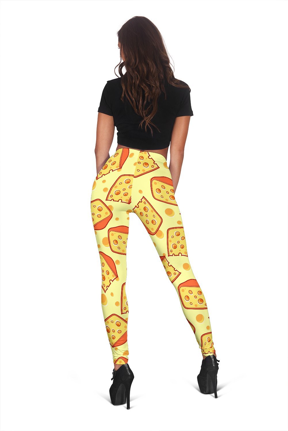 Cheese Print Pattern Women Leggings-grizzshop