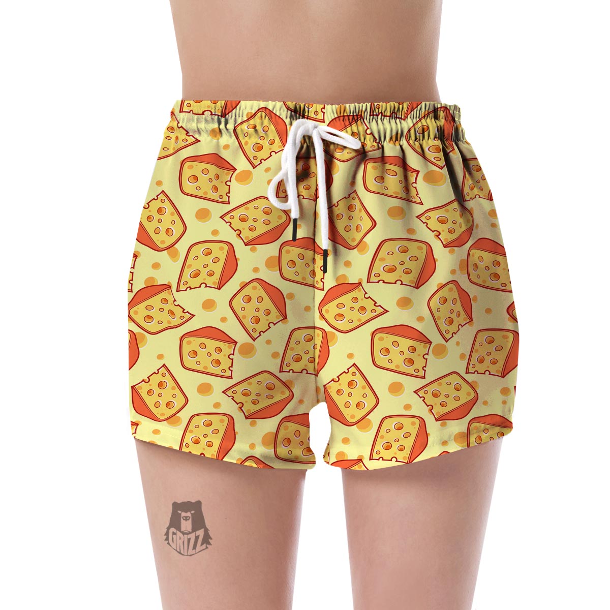 Cheese Print Pattern Women's Shorts-grizzshop