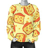 Cheese Print Pattern Women's Sweatshirt-grizzshop