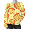 Cheese Print Pattern Women's Sweatshirt-grizzshop