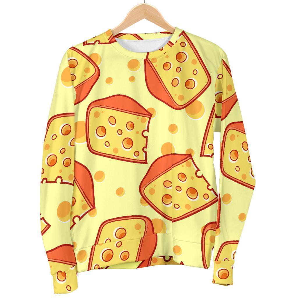 Cheese Print Pattern Women's Sweatshirt-grizzshop