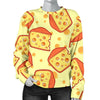 Cheese Print Pattern Women's Sweatshirt-grizzshop